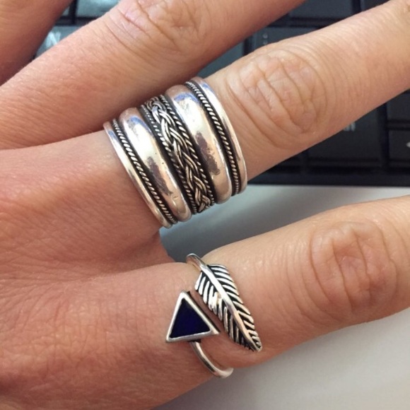 Jewelry - 925 Sterling Silver Feather Ring